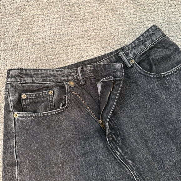 Dressed in LALA Asymmetrical Black Denim Skirt - Picture 5 of 8